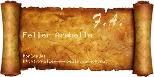 Feller Arabella névjegykártya